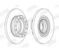 2 x JURID 563126J Disque de frein pour FORD