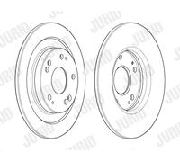 2 x JURID 563128JC Disque de frein pour HONDA