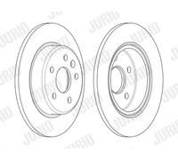 2 x JURID 563143JC Disque de frein pour OPEL,VAUXHALL