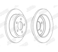 2 x JURID 563189JC Disque de frein pour JEEP