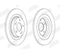 2 x JURID 563216JC Disque de frein pour CITROËN,MITSUBISHI,PEUGEOT