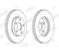 2 x JURID 563217JC Disque de frein pour TOYOTA