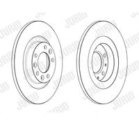 2 x JURID 563218JC Disque de frein pour CITROËN,DS,OPEL,PEUGEOT,TOYOTA,VAUXHALL