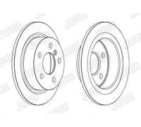 2 x JURID 563220JC Disque de frein pour MINI