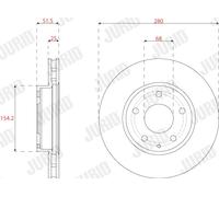 2 x JURID 563271JC Disque de frein pour MAZDA