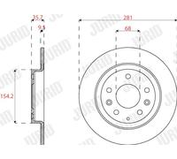 2 x JURID 563285JC Disque de frein pour MAZDA