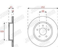 2 x JURID 563299JC Disque de frein pour NISSAN,RENAULT