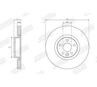 2 x JURID 563400JC Disque de frein pour VOLVO