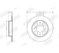 2 x JURID 563584JC Disque de frein pour SUZUKI