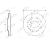 2 x JURID 563621JC Disque de frein pour MITSUBISHI