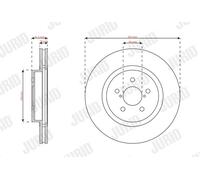 2 x JURID 563624JC Disque de frein pour SUBARU