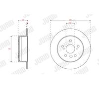 2 x JURID 563627JC Disque de frein pour LEXUS,TOYOTA