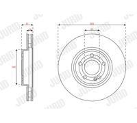 2 x JURID 563637JC Disque de frein pour MERCEDES-BENZ