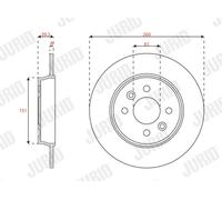 2 x JURID 563691JC Disque de frein pour RENAULT