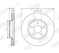 2 x JURID 563694JC Disque de frein pour FORD