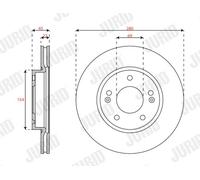 2 x JURID 563700JC Disque de frein pour HYUNDAI,KIA