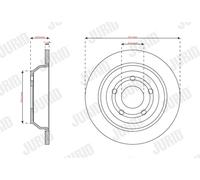 2 x JURID 563738JC Disque de frein pour FORD