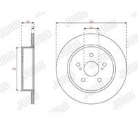 2 x JURID 563757JC Disque de frein pour TOYOTA