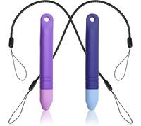 2 x Kid-Friendly Stylus Pens, Tablet Stylus, Kids Stylus Pen Compatible with All Touch Screen Devices, Safe and Durable Silicone Stylus (Blue + Purple)