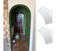 2 X Kit d'arche de porte en mousse bricolage, garniture ronde interne, moulure d'ouverture blanche préfabriquée, décor d'insertion universelle for couloir café maison(33 * 33 * 33cm)
