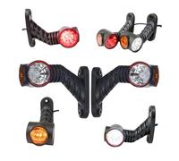 2 x LED Lampe ajustable en caoutchouc Page Lampe 12 V 24 V marquage E Position Lampe Voiture Camion voiture voiture lampe lumière blanc rouge orange
