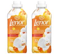 2 X Lenor Adoucisseur Orchidée & Vanille 800ml 32 Wl Machine à Laver