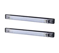2 x longue LED Blanc Lampe de limitation Page Lampe 12 V 24 V marquage E Position Lampe Voiture Camion voiture voiture lampe lumière avant universel