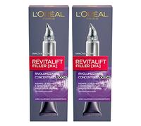 2 x L'Oréal Paris Revitalift Filler [HA] Révolumateur Concentré Crème Contour Yeux avec Acide Hyaluronique Effet Repulpant Rides - 2 flacons de 15 ml chacun