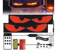 2 x Lumières Oeil du Diable pour Camion de Voitures, Oeil de Démon Dynamique Le Camion Yeux du Diable Peut être DIY Copie de Motif Personnalisé Écran de Film Souple LED Contrôle par Application