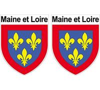 2 x Magnet Forme Blason Aimant frigo DEPARTEMENT Maine ET Loire 2X écusson Magnétique 4x5cm