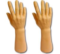 2 x main d'homme comme support de bijoux pour chaînes, bagues, gants | main de décoration masculine pour des présentations professionnelles de bijoux | support de bagues - main de bijoux | support de