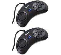 2 X Manette 6 Boutons Compatible Avec Console De Jeu Megadrive, Genesis, Master System