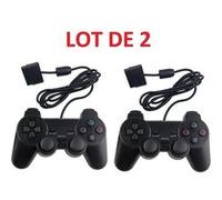 2 X Manette analogique pour Sony Playstation 2 PS2 joypad Shock - 1,40 m - Straße Game ® noir G