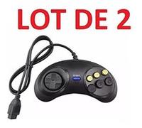 2 X Manette contrôleur pour Sega MegaDrive - Master System - Genesis - 6 boutons