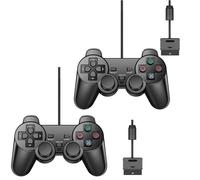 2 X Manette pour Playstation 2 PS2 joypad Shock - 1,40 m - Compatible PS2 PS2 Slim PS Two PS1 PSX - - Pack 2 joueurs - Straße Game ®