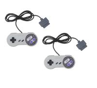 Generique Manette SNES Straße Game – Câble 1,80 m, boutons A/B/X/Y – Lot de 2