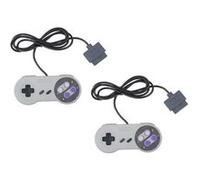 Generique Manette SNES Straße Game – Câble 1,80 m, boutons A/B/X/Y – Lot de 2