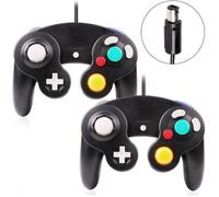 2 x Manettes Noires pour Console Gamecube Filaire Classique Manette contrôleur pour Nintendo Gamecube GC & Wii Noir | Effet de