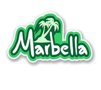 2 x marbella en vinyle autocollant pour ordinateur portable Voyage Bagage Voiture Panneau iPad Fun # 5546 - 10cm/100mm Wide