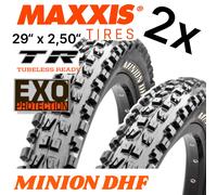 2 X Maxxis Minion Dhf 29x2,5'' Vtt Dh Ebike Vélo Pneus Pliables Exotubeless