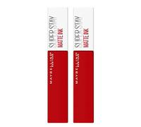 2 x Maybelline New York SuperStay Matte Ink Solide Lèvres Rouge à Lèvres Liquide Couleur 340 Exhilarator