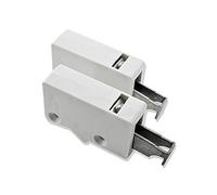 2 X Mprofi MT® (1 Pair) Fixation Murale de Meubles de Cuisine-Support d'Accroche pour Placard, Armoire, Meuble Haut, Etagère-Suspension de 50 kg de Charge-Métal et PVC Haute Qualité-Réglable Blanc
