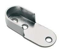 2 X Mprofi MT® Support Latéral Ovale pour Tube-Support Tringle-Support Latéral pour Barre de Penderie Ovale-Support de Tringle à Rideau Mural en Alliage Métal Nickelé