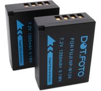 2 X Np-W126, Np-W126S Premium 7.2V / 1260Mah Batterie Rechargeable Pour Fujifilm X100F, X100V, X100Vi, X-T3, X-T2, X-T1, X-T100, X-T200, X-T50, X-T30 Ii, X-T30, X-M5, X-Pro2[Z670]