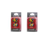 2 X Original Lexmark Encre Cartouche 27 pour Z617 Z640 Z645 I3 Z13 Z23 Z25 Z33