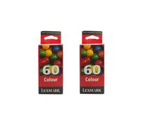 2 X Original Lexmark Encre Cartouche 60 pour Z12 Z32 Z22 Acer M610 Compaq IJ600