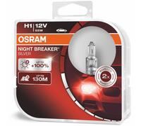 2 X OSRAM H1 448 12V 55W Nuit Disjoncteur Argent +100% Voiture Phare Ampoules