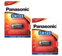 2 X Panasonic Photo Lithium Puissance Cr 123 3V