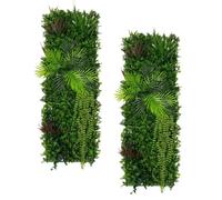 2 x Panneau Mural Végétal Artificiel 0,5 x 1,5 m Alina Feuillage Jardin Maison