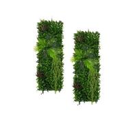 MonsterShop Panneau végétal Alina 50×150 cm feuillage Ext./Int. UV, fixations incl. - 2x